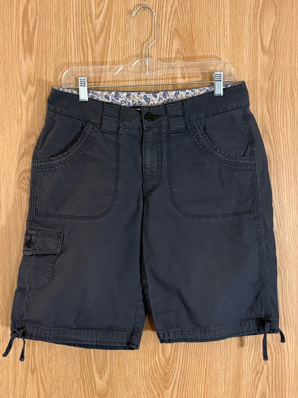 Carhartt Navy Cargo Drawstring Hem Cargo Shorts